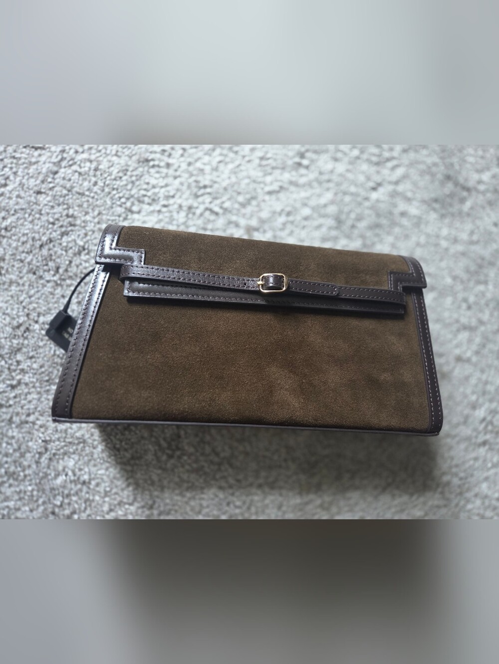 NWT Verafied Truffle Suede Shoulder Bag